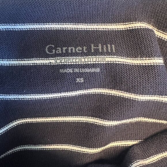 Garnet Hill Organic Cotton Striped Mock Turtleneck Shirt | Women’s XS - Picture 7 of 7